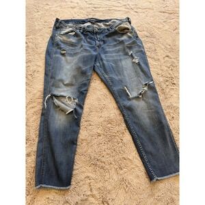 Women's Size 20 (25 Length) Silver Jeans - Light